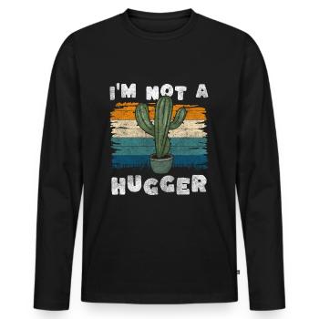 Pflanze Wüste Wasser Stechen - Männer Premium Bio Langarmshirt - Schwarz - Vorne - Nico (187cm)