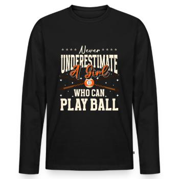 Billiard Spruch Kneipe Sport - Männer Premium Bio Langarmshirt - Schwarz - Vorne - Nico (187cm)
