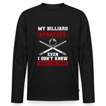 Billard d’entraînement boules de billard - T-shirt manches longues Premium bio Homme - noir - Devant - Nico (187cm)