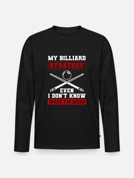 Billiards Training Cue Billiard Balls - Men's Premium Organic Long Sleeve Shirt - black