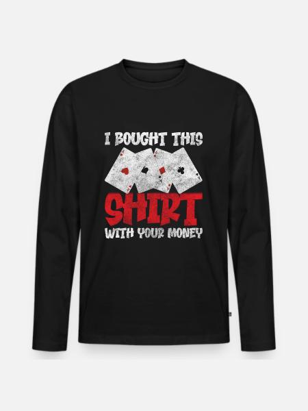 Player Casino Poker Skat - Men's Premium Organic Long Sleeve Shirt - black