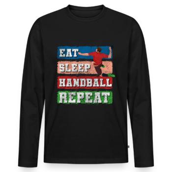 Sports Athletes Ball Sports - Men's Premium Organic Long Sleeve Shirt - black - Front - Nico (187cm)