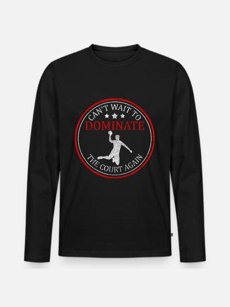Handball Sportsman Team Goal - Men's Premium Organic Long Sleeve Shirt - black