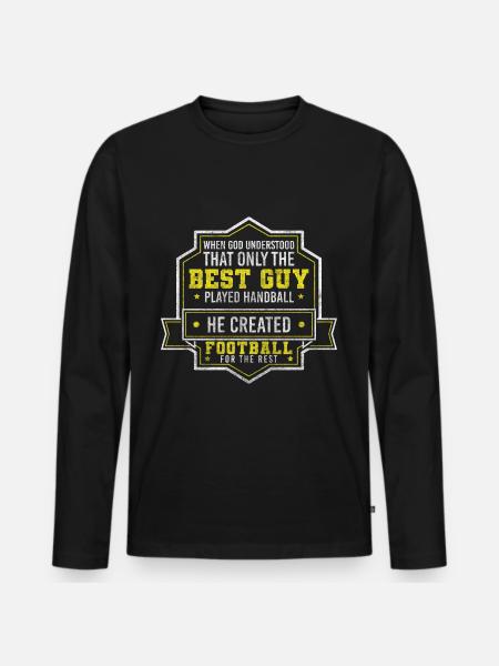Handballer Competition Goal - Men's Premium Organic Long Sleeve Shirt - black