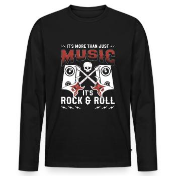 Rocker Hard Rocker Singer - Men's Premium Organic Long Sleeve Shirt - black - Front - Nico (187cm)