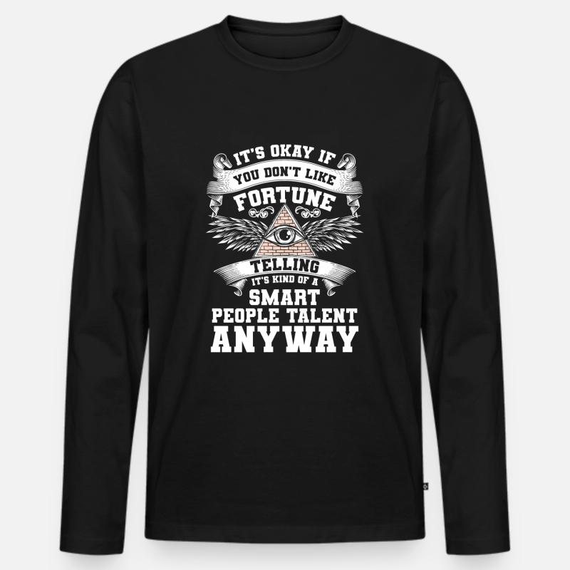 Hellseher Sterne - Männer Premium Bio Langarmshirt - Schwarz