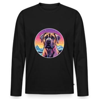 Perro de Presa Canario Hunderasse Cartoon Kawaii Wa - Männer Premium Bio Langarmshirt - Schwarz - Vorne - Nico (187cm)
