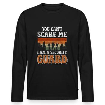 Security Building Cynic Guard - Men's Premium Organic Long Sleeve Shirt - black - Front - Nico (187cm)