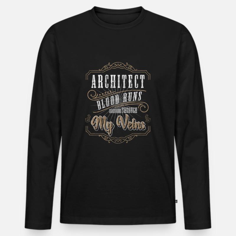 Construction de maisons design - T-shirt manches longues Premium bio Homme - noir