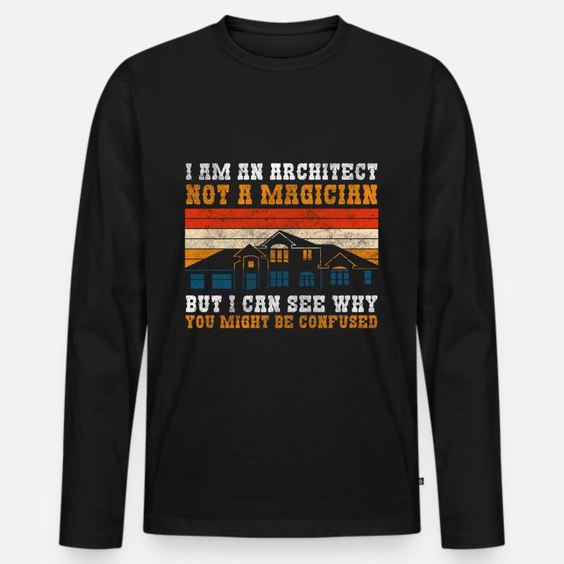 Ingenieur Beruf Hausbau - Männer Premium Bio Langarmshirt - Schwarz