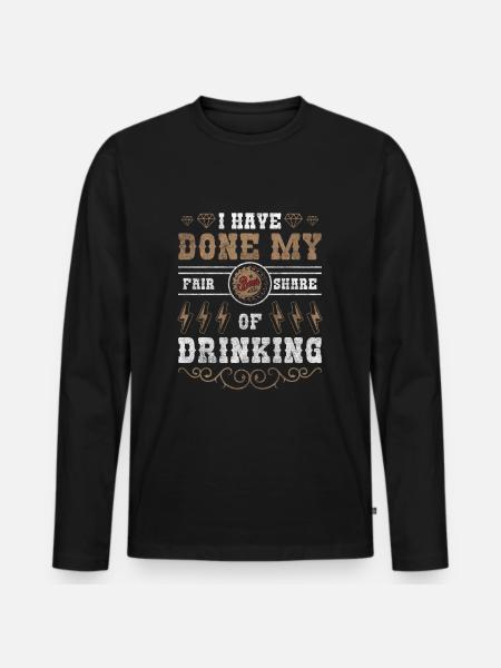 Beer Quitting Reason Life - Men's Premium Organic Long Sleeve Shirt - black