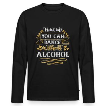 Santé liée à l’alcool - T-shirt manches longues Premium bio Homme - noir - Devant - Nico (187cm)