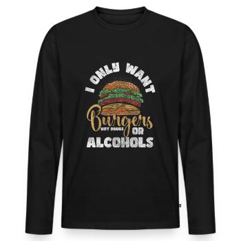 Dépendance sans drogue Nouvelle vie propre - T-shirt manches longues Premium bio Homme - noir - Devant - Nico (187cm)