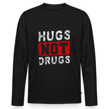 Drogen Süchtig Hanf - Männer Premium Bio Langarmshirt - Schwarz - Vorne - Nico (187cm)