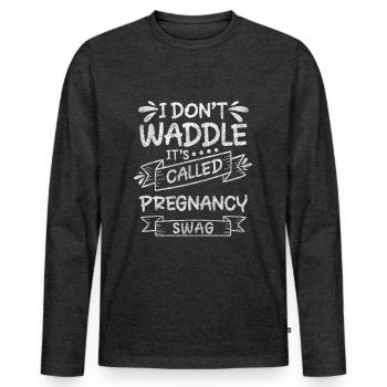 Baby Birth Offspring Children - Men's Premium Organic Long Sleeve Shirt - heather anthracite - Front - Nico (187cm)