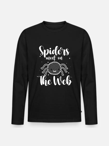 Spider Halloween Tarantula - Men's Premium Organic Long Sleeve Shirt - black