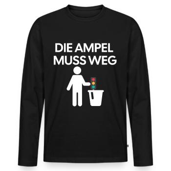Les feux de circulation doivent disparaître - T-shirt manches longues Premium bio Homme - noir - Devant - Nico (187cm)