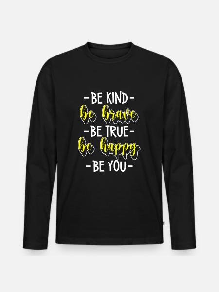 Perfect person individual special - Men's Premium Organic Long Sleeve Shirt - black