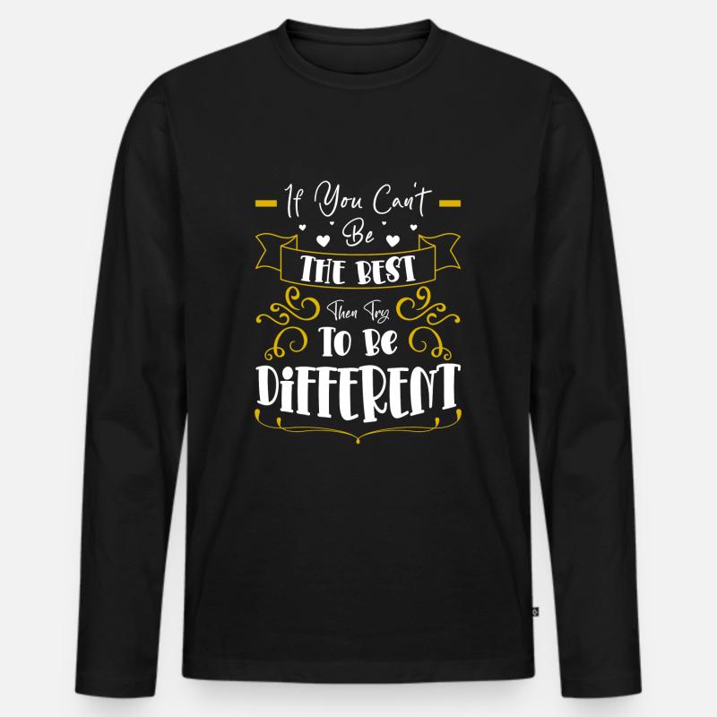 Perfekt Individuell - Männer Premium Bio Langarmshirt - Schwarz