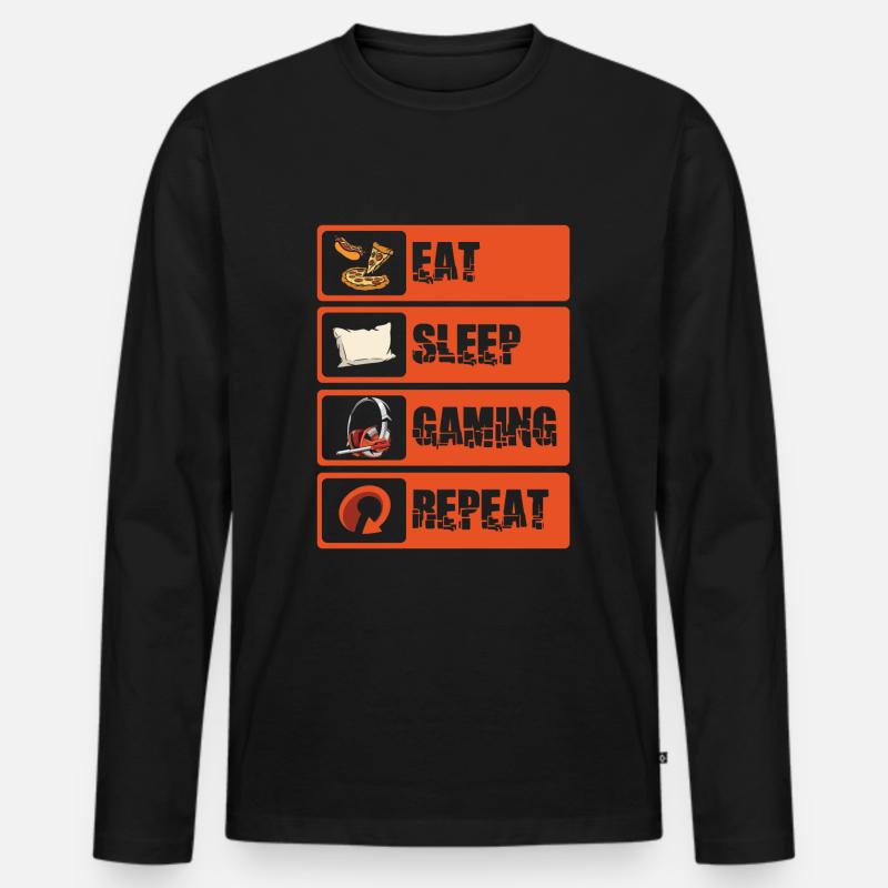 PC E-Sport Tastatur Gamepad - Männer Premium Bio Langarmshirt - Schwarz