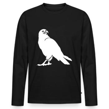 faune, aigle, buse, faune, oiseaux, oiseau, zoo - T-shirt manches longues Premium bio Homme - noir - Devant - Nico (187cm)