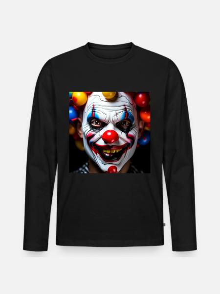 Klovn - Premium økologisk langærmet T-shirt til mænd - sort