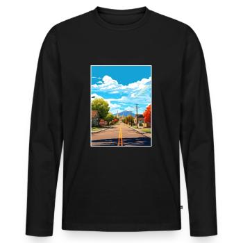Vernal Utah affiches Vintage voyage affiche Souvenir - T-shirt manches longues Premium bio Homme - noir - Devant - Nico (187cm)