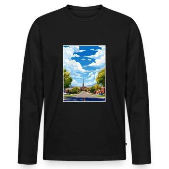 Vernal Utah affiches Vintage voyage affiche Souvenir - T-shirt manches longues Premium bio Homme - noir - Devant - Nico (187cm)