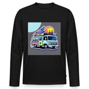 Camper Wohnmobil Campen - Männer Premium Bio Langarmshirt - Schwarz - Vorne - Nico (187cm)