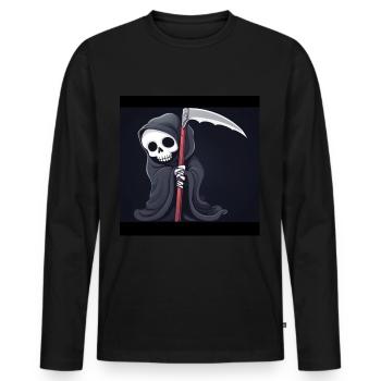 The Grim Reaper - Men's Premium Organic Long Sleeve Shirt - black - Front - Nico (187cm)
