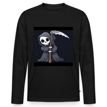 The Grim Reaper - Men's Premium Organic Long Sleeve Shirt - black - Front - Nico (187cm)