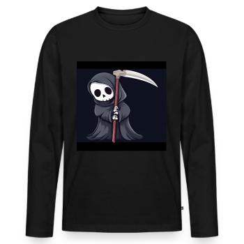 The Grim Reaper - Men's Premium Organic Long Sleeve Shirt - black - Front - Nico (187cm)