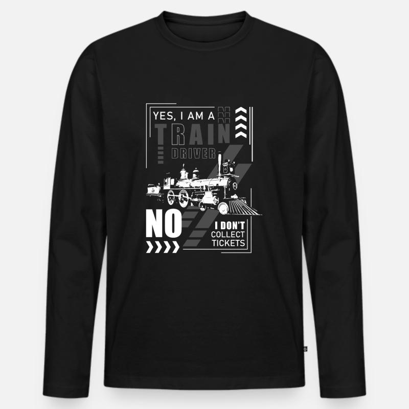 Zugführer Zugführen - Männer Premium Bio Langarmshirt - Schwarz