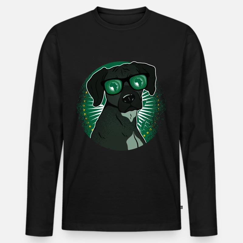 Afrikanische Union - Männer Premium Bio Langarmshirt - Schwarz