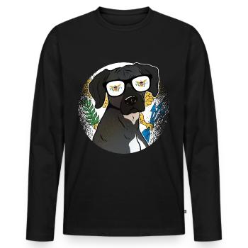 Îles Vierges américaines - T-shirt manches longues Premium bio Homme - noir - Devant - Nico (187cm)