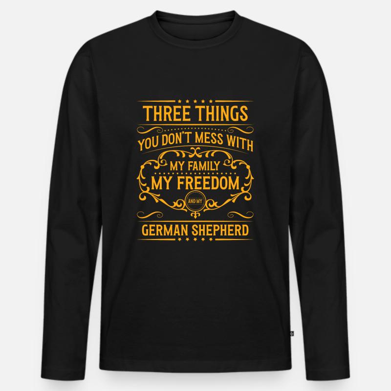 Schäferhund Schutzhund Schutzdienst - Männer Premium Bio Langarmshirt - Schwarz