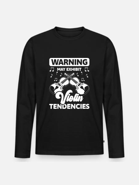 Music Player Violinist - Men's Premium Organic Long Sleeve Shirt - black