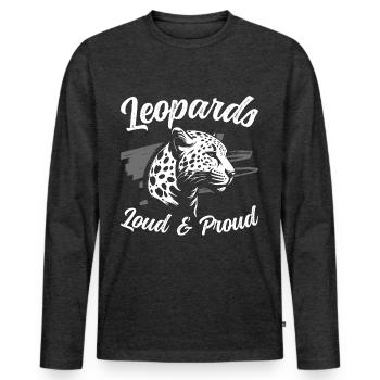 Afrika Wild Raubtier - Männer Premium Bio Langarmshirt - Anthrazit meliert - Vorne - Nico (187cm)