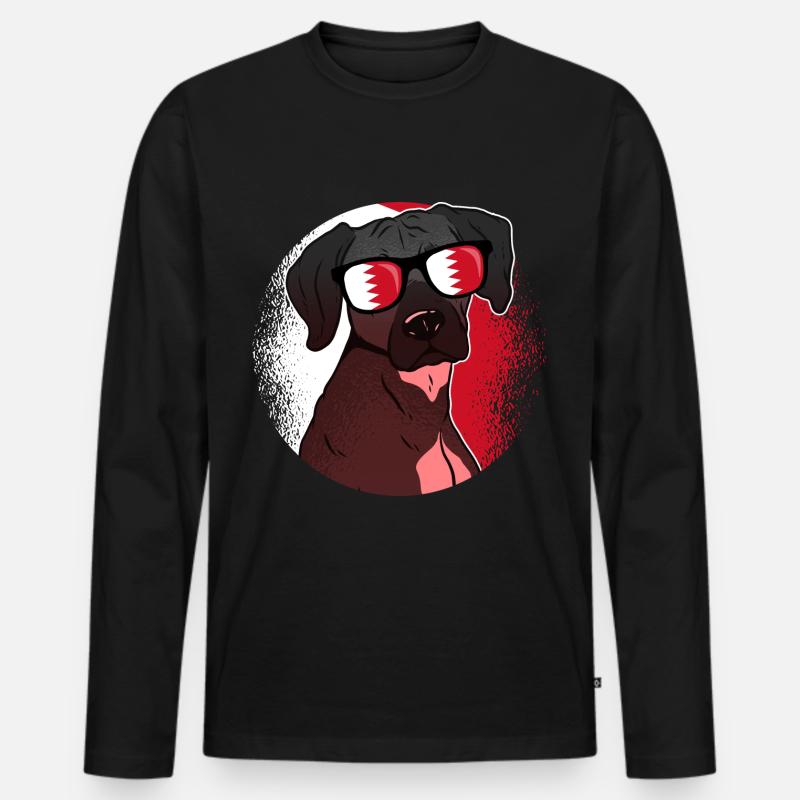 Bahrain - Männer Premium Bio Langarmshirt - Schwarz