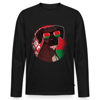 Belarus - Men's Premium Organic Long Sleeve Shirt - black - Front - Nico (187cm)