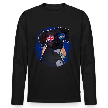 Ascension - Men's Premium Organic Long Sleeve Shirt - black - Front - Nico (187cm)