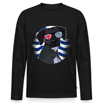 British Indian Ocean Territory - Men's Premium Organic Long Sleeve Shirt - black - Front - Nico (187cm)