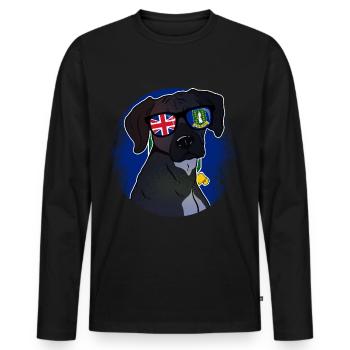 Britische Jungferninseln - Männer Premium Bio Langarmshirt - Schwarz - Vorne - Nico (187cm)