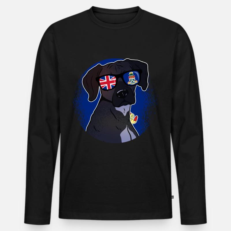 Kaimaninseln - Männer Premium Bio Langarmshirt - Schwarz