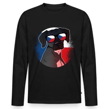 Tschechische Republik - Männer Premium Bio Langarmshirt - Schwarz - Vorne - Nico (187cm)