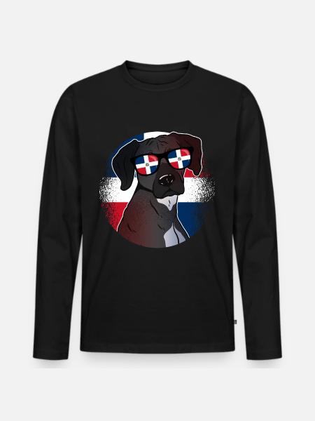 Dominican Republic - Men's Premium Organic Long Sleeve Shirt - black