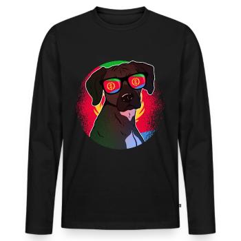 Eritrea - Männer Premium Bio Langarmshirt - Schwarz - Vorne - Nico (187cm)