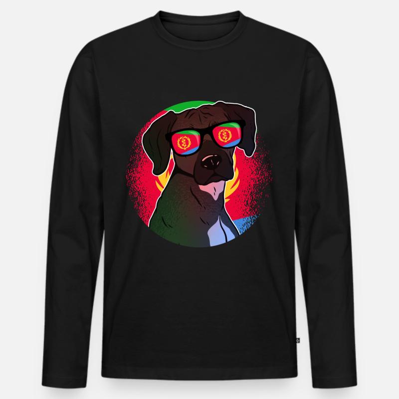 Eritrea - Männer Premium Bio Langarmshirt - Schwarz