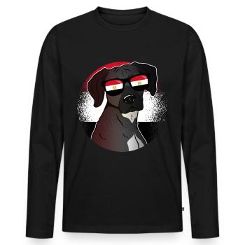 Egypt - Men's Premium Organic Long Sleeve Shirt - black - Front - Nico (187cm)