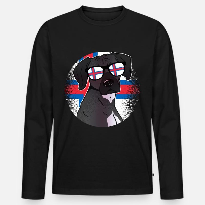 Färöer Inseln - Männer Premium Bio Langarmshirt - Schwarz